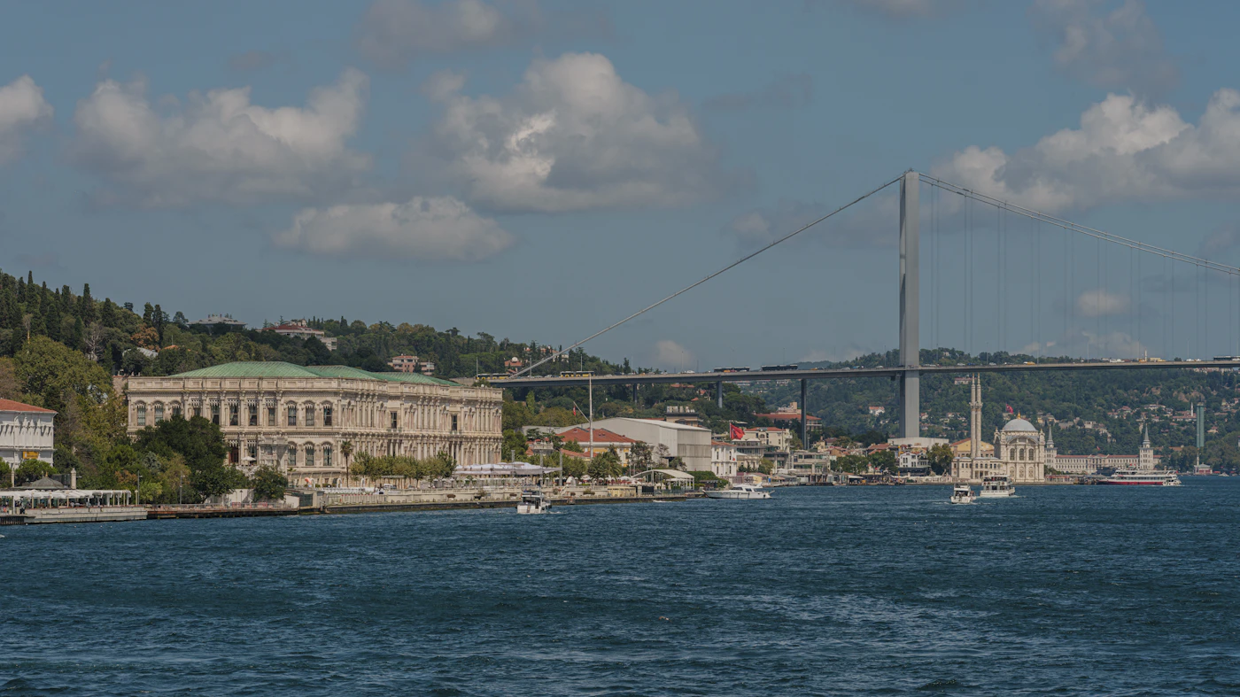 Istanbul skyline and the Bosphorus in Turkey
