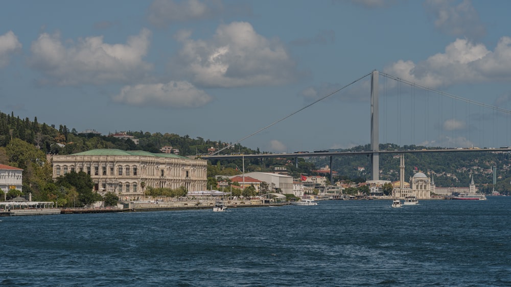 a bridge over water