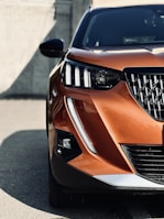a close up of a car