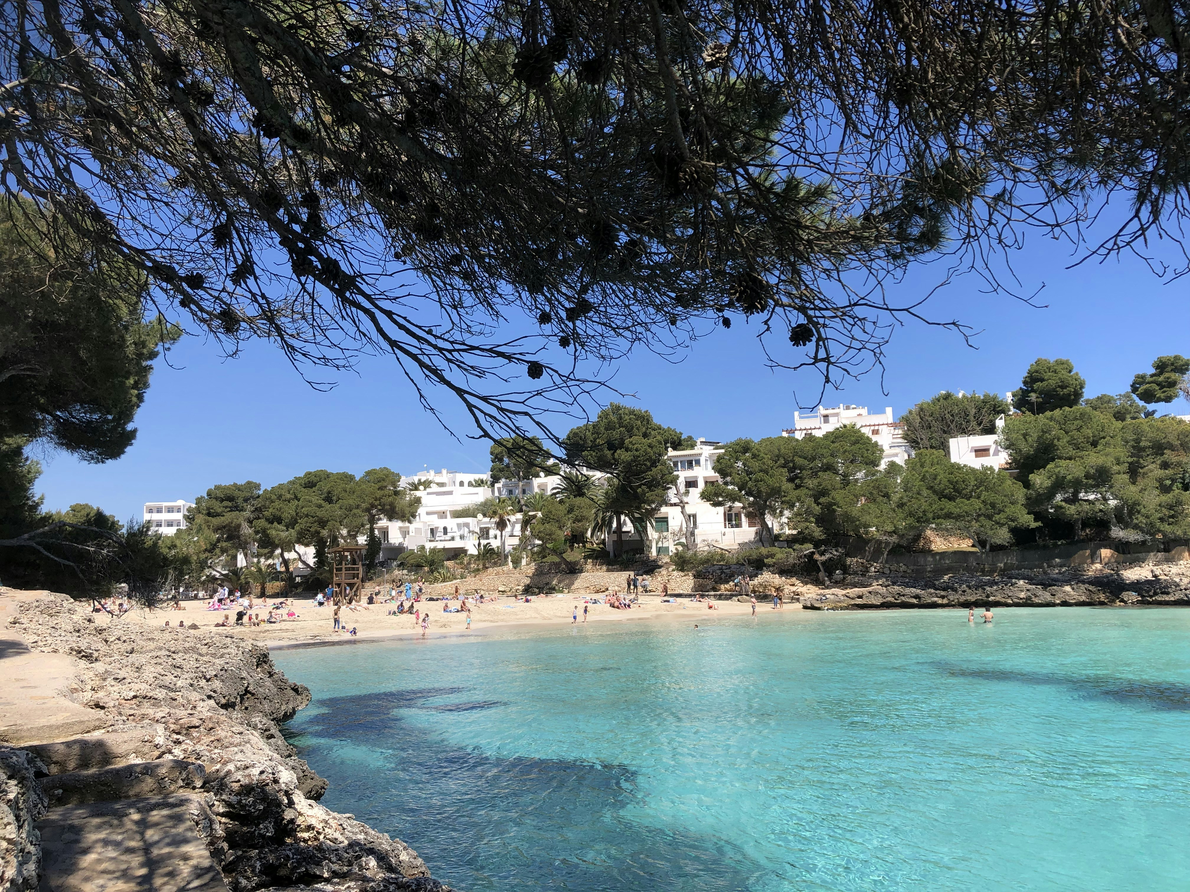 A beach with people on it