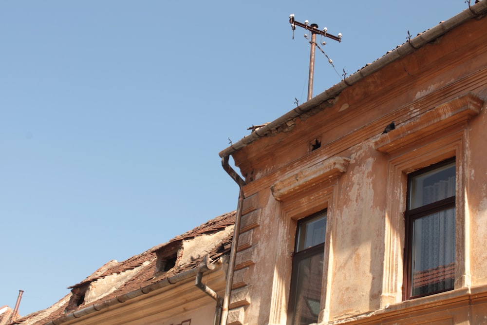 a building with a antenna on top