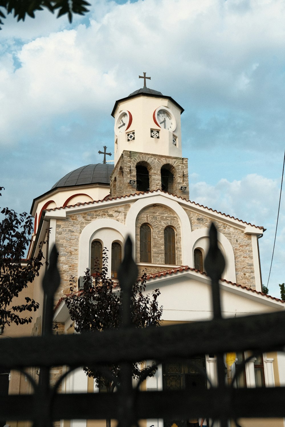 a clock tower on a building