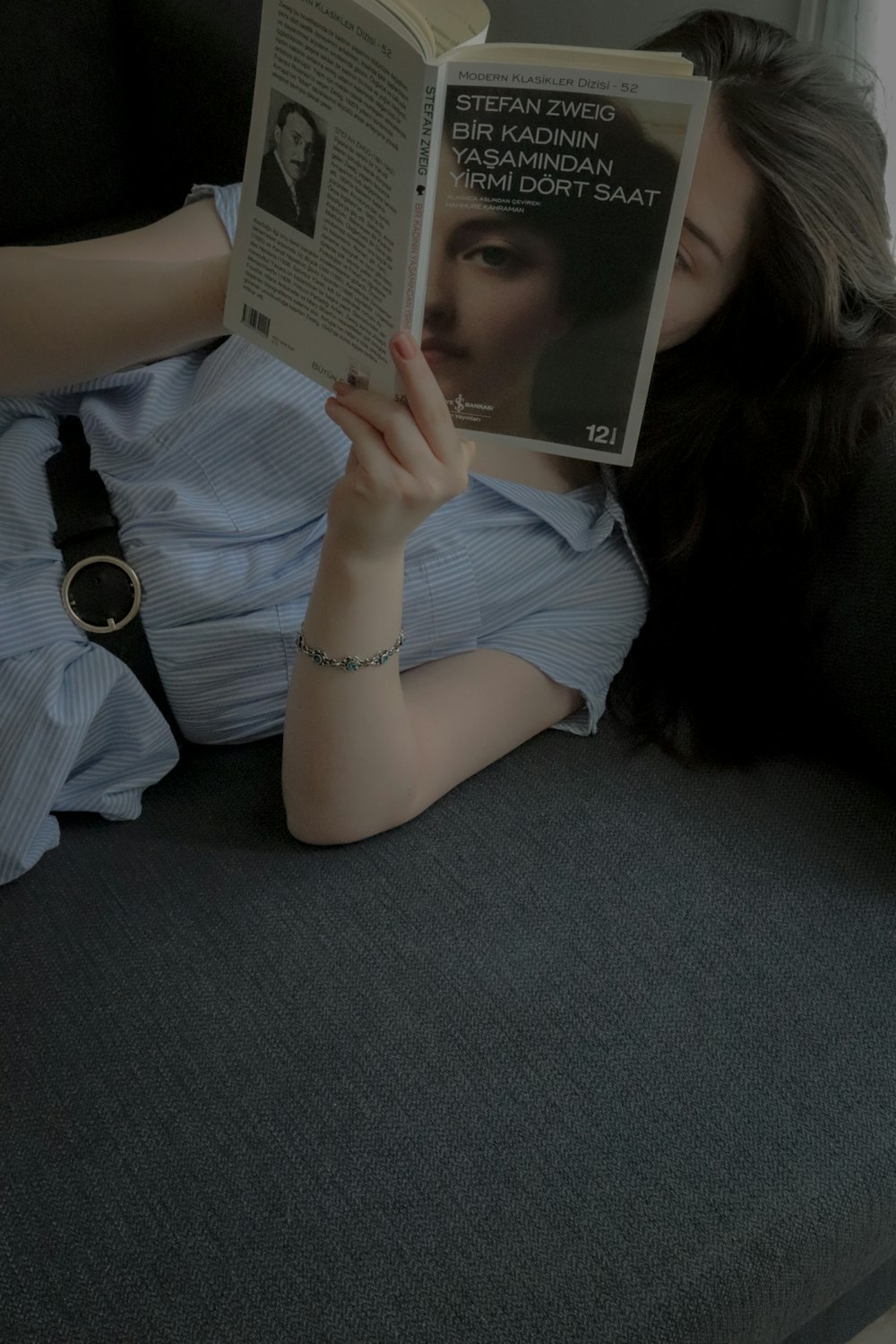 a person reading a book