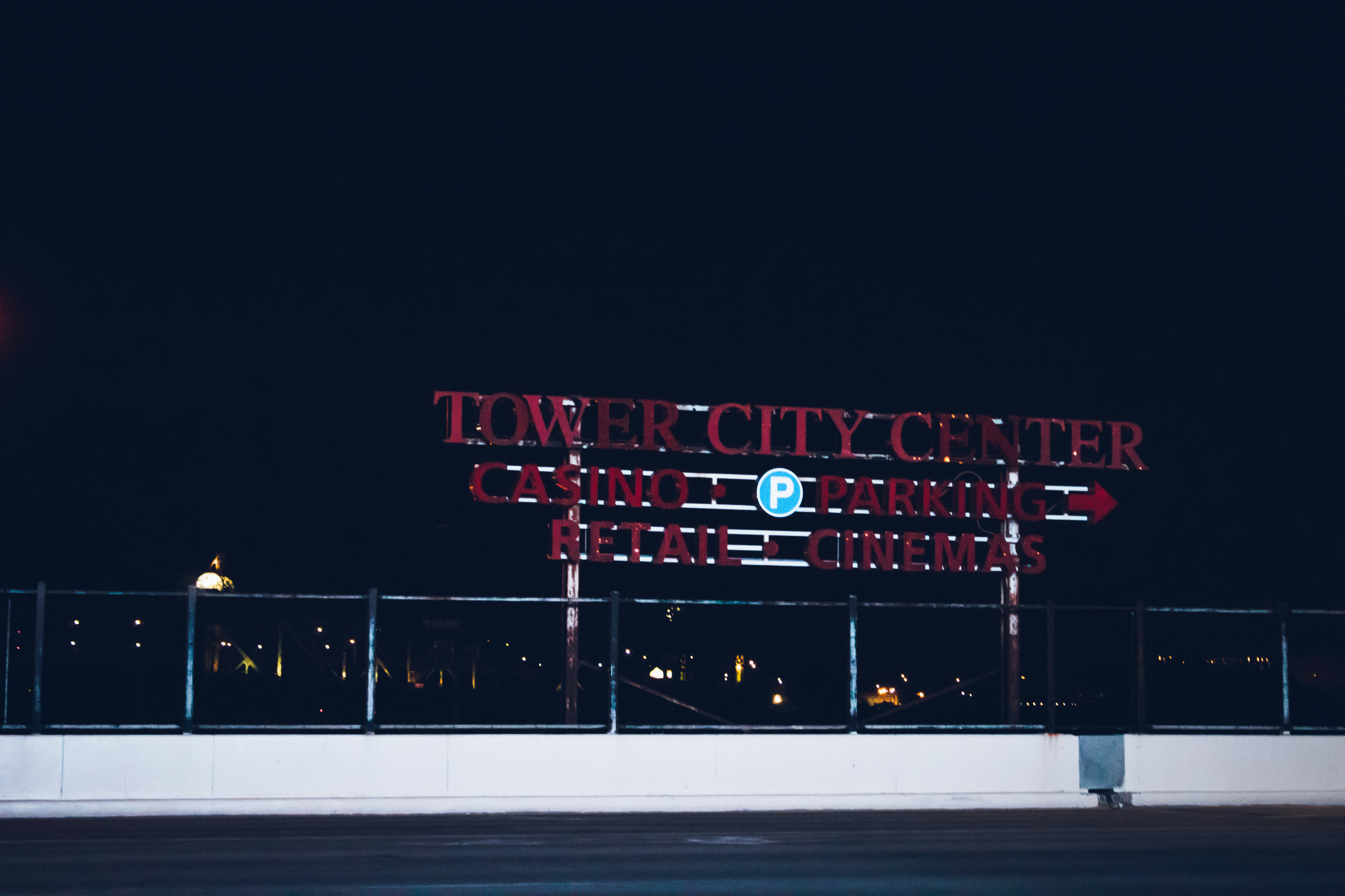 City Sign at night