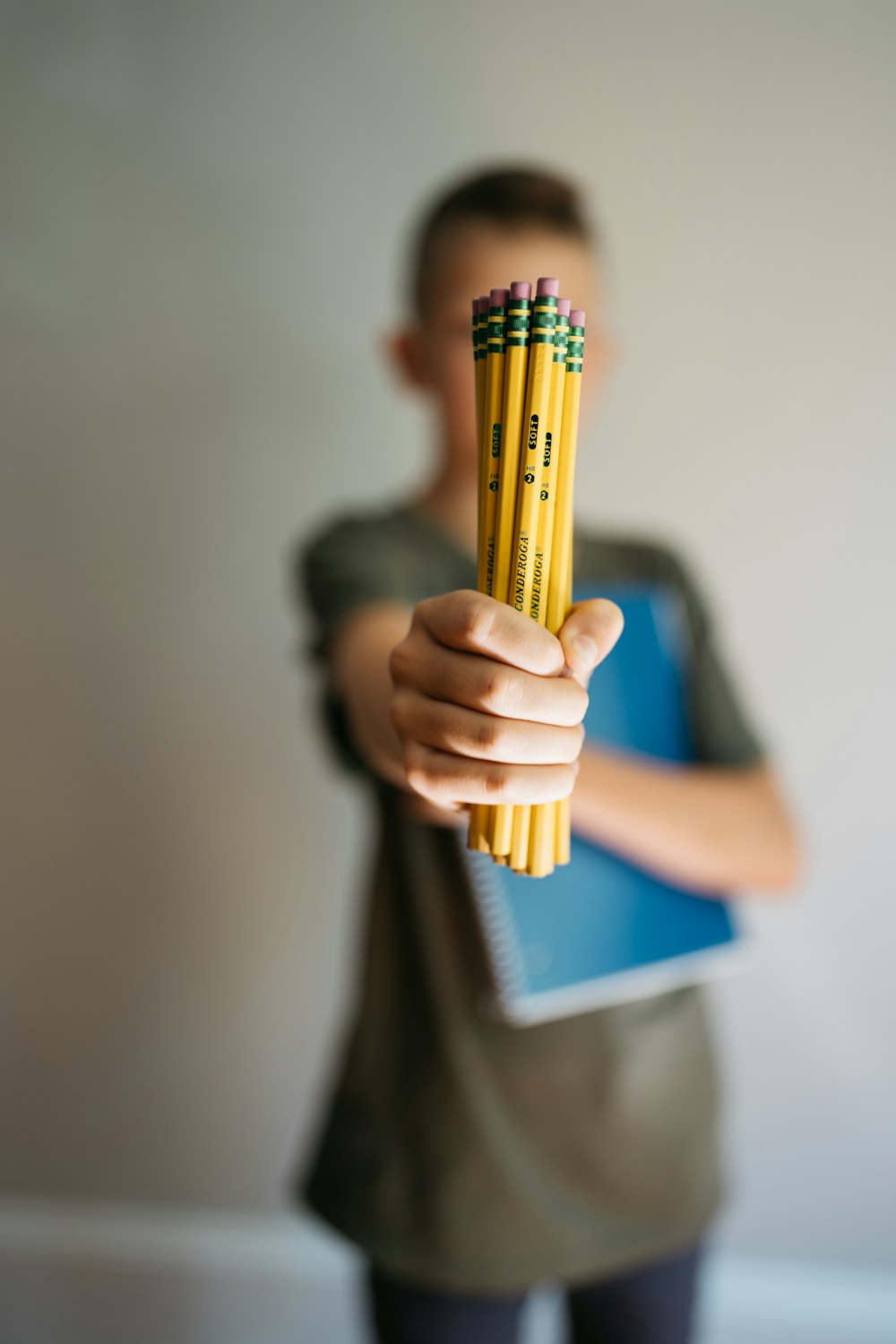 a person holding a yellow object