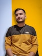 a man in a black shirt