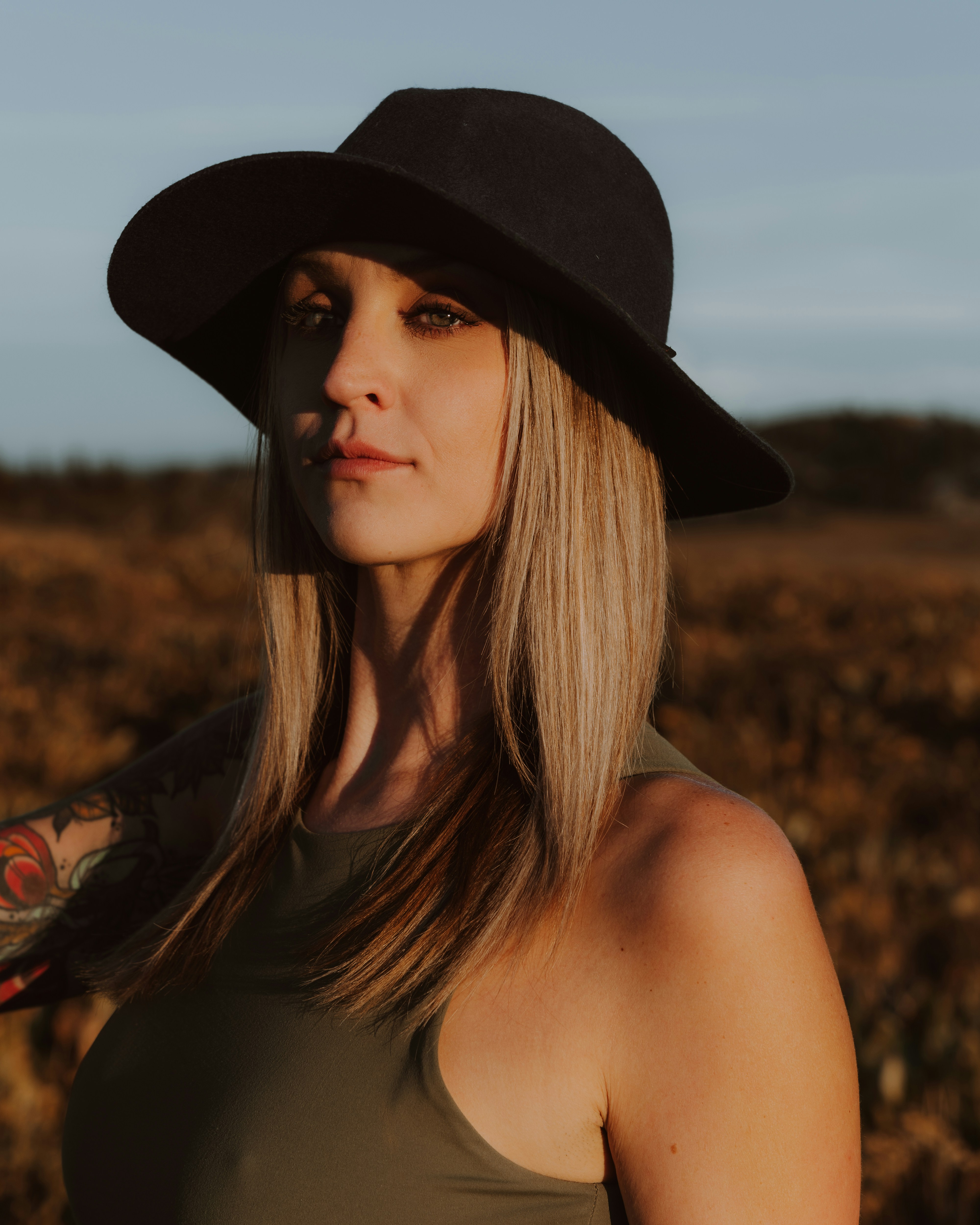 a woman wearing a hat