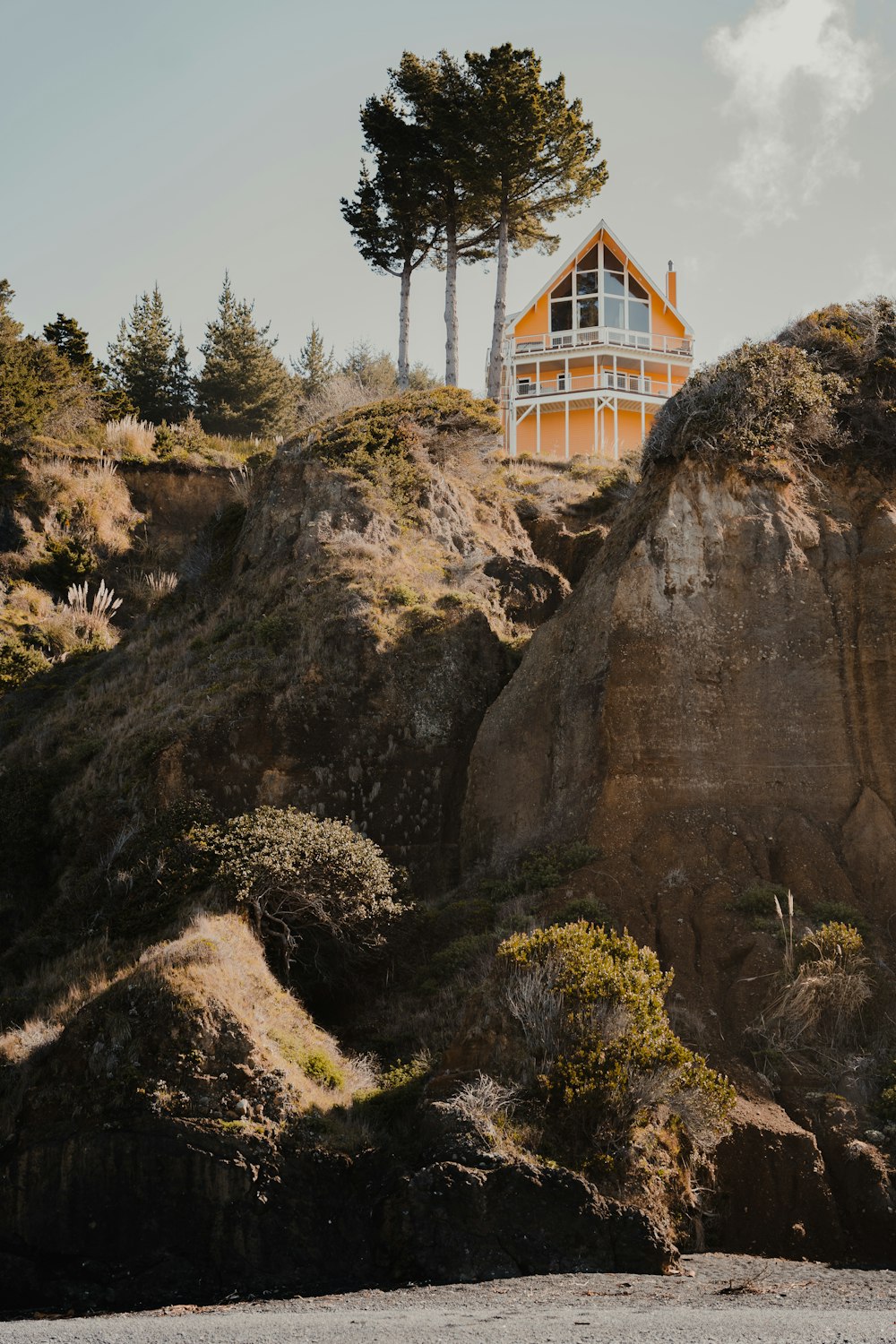 a house on a cliff