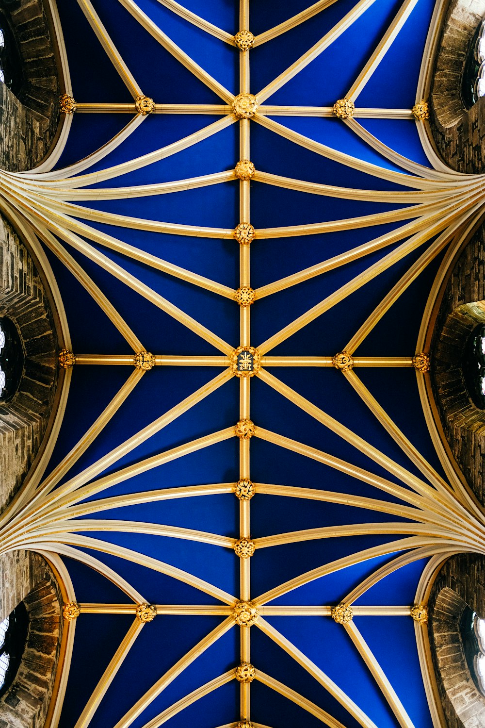 a large glass ceiling