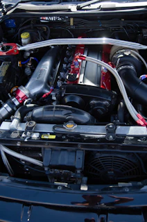 the engine of a car