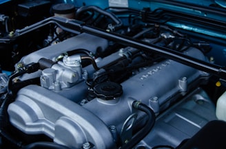 the engine of a car