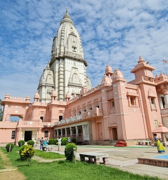 a large building with a tower