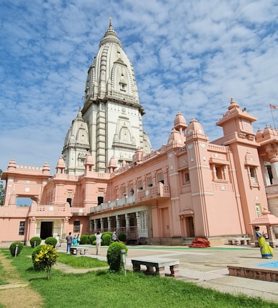 a large building with a tower