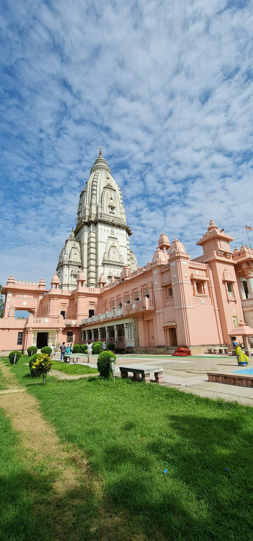 a large building with a tower