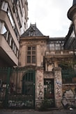 a building with graffiti on it
