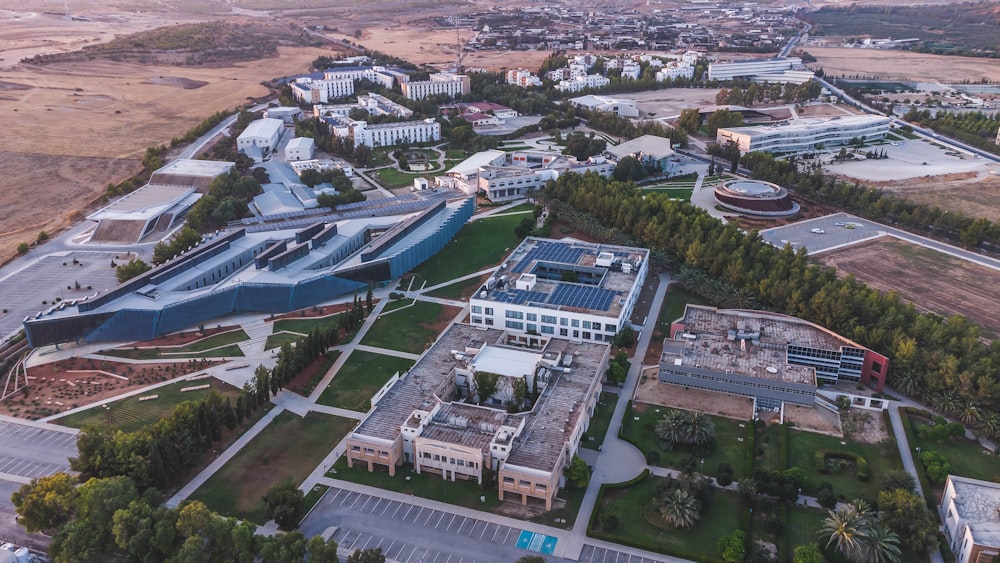 aerial view of a large building