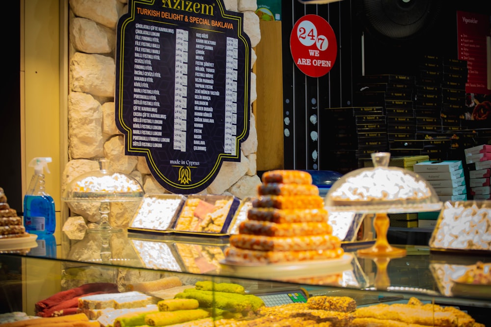 a bakery with cakes