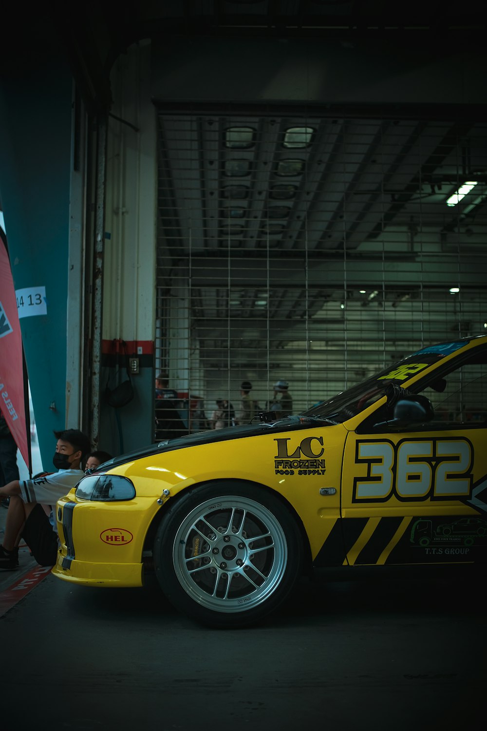 a yellow sports car