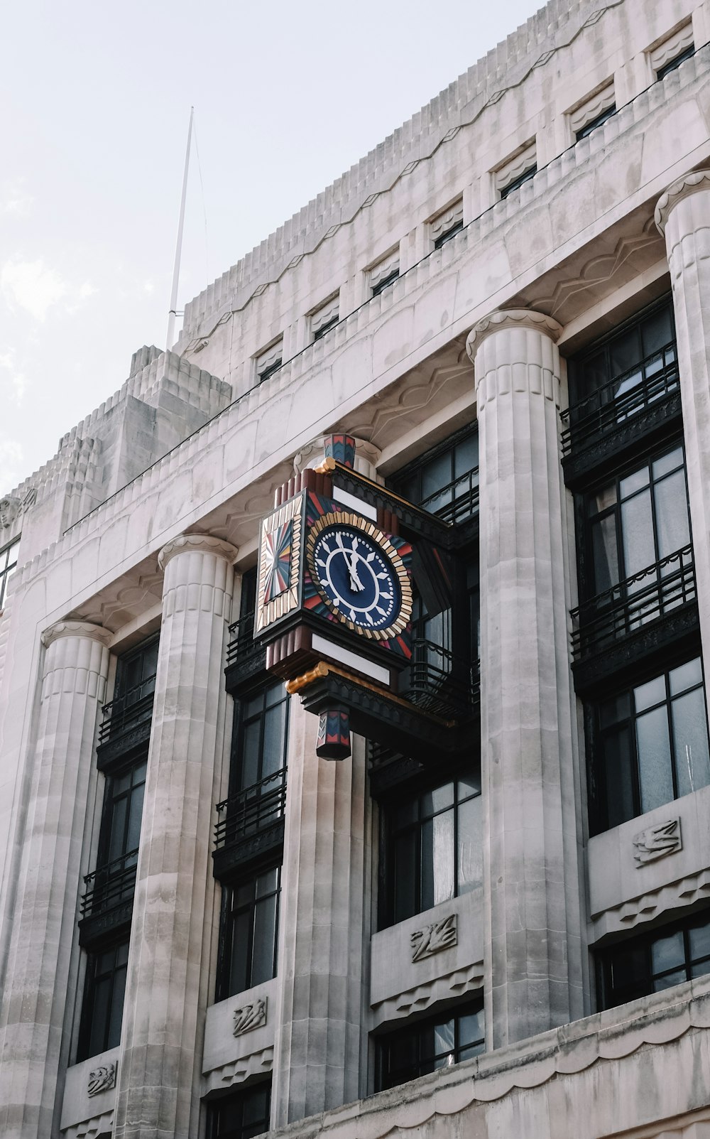 a clock on a building