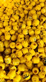 a group of yellow rubber ducks