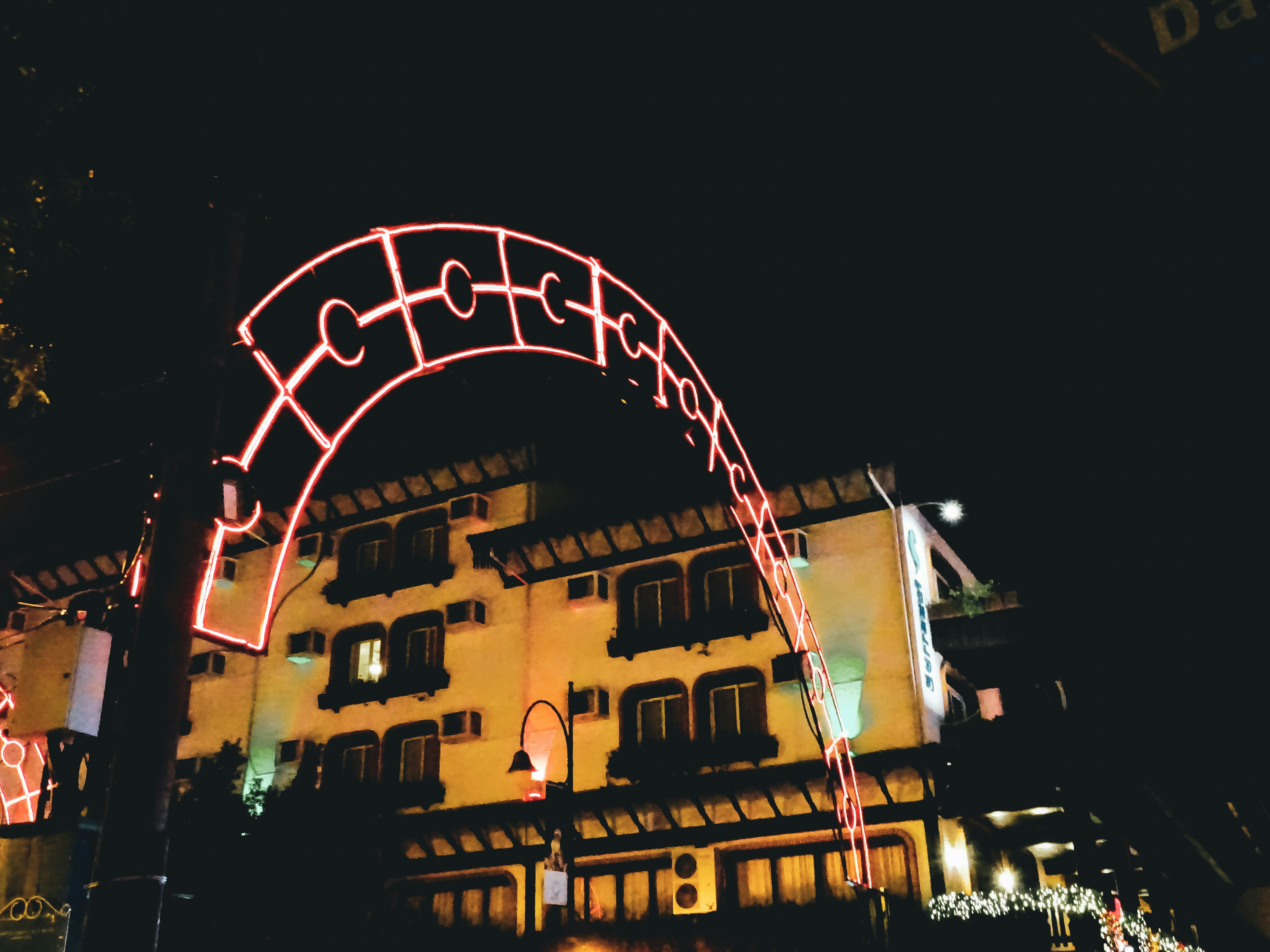 a ferris wheel at night