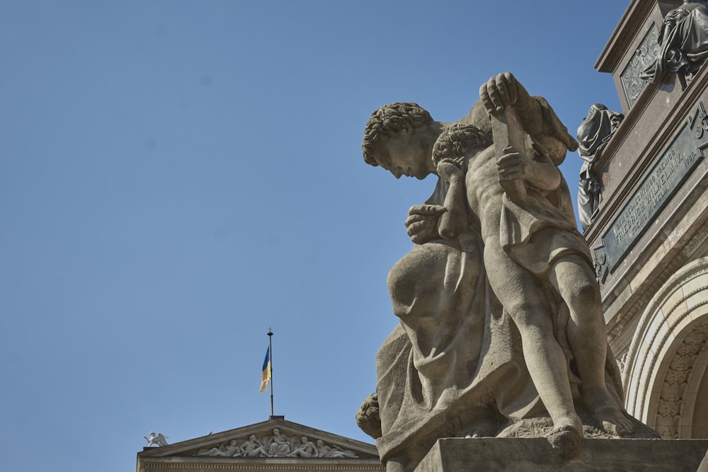 a statue of a man and a woman