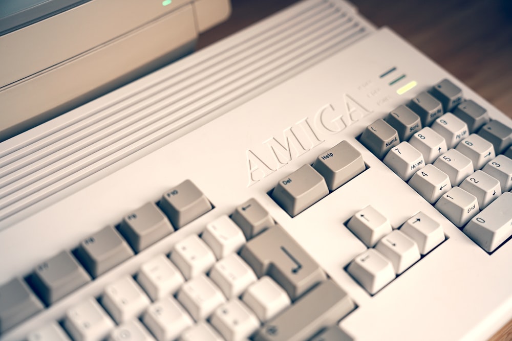 a keyboard with a key board