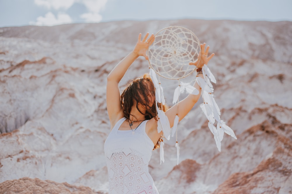 a person in a white dress