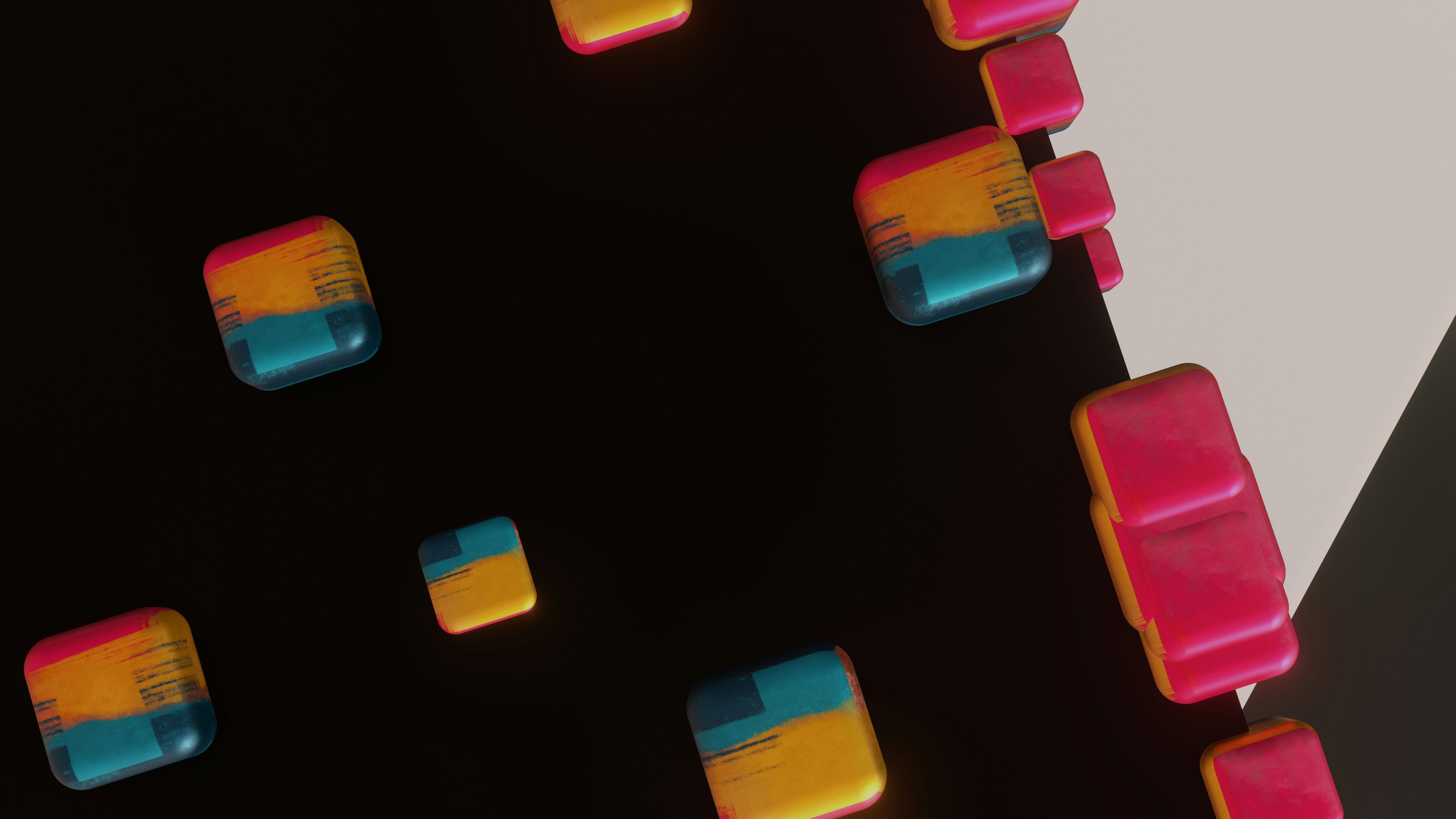 a group of colorful plastic bottles