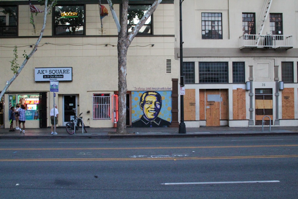 a building with a mural on the side