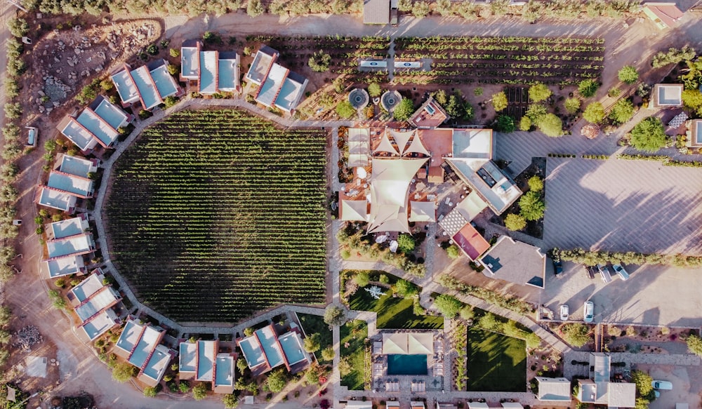 aerial view of a stadium