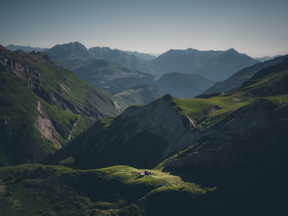 a valley of mountains