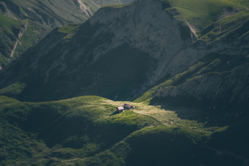 a person on a mountain