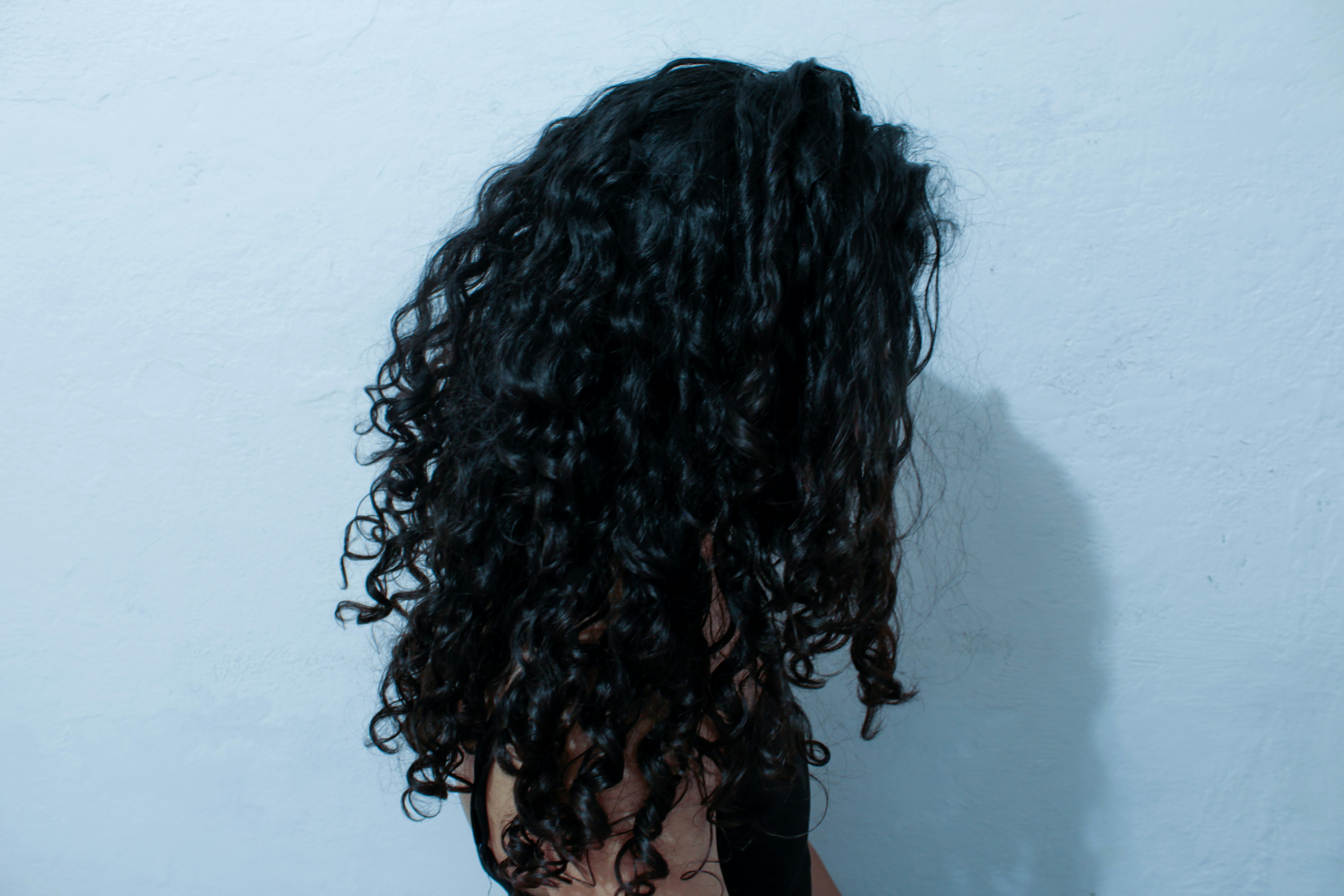Beautifully styled deep curly hair