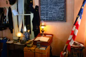A welcoming classroom space with accessible design features and historical artifacts.