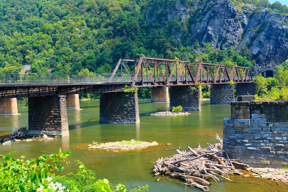 a bridge over a river