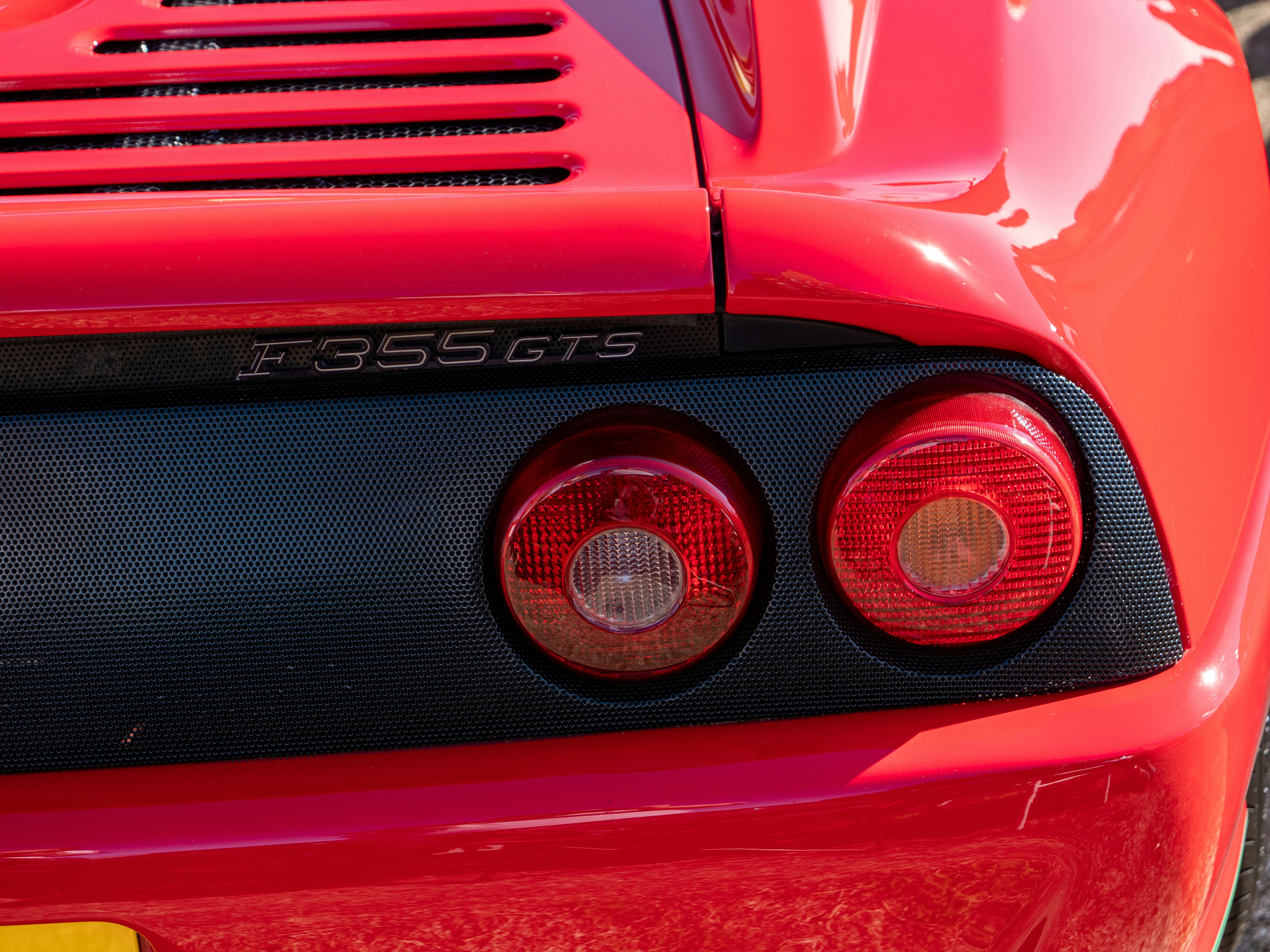 the back of a red car