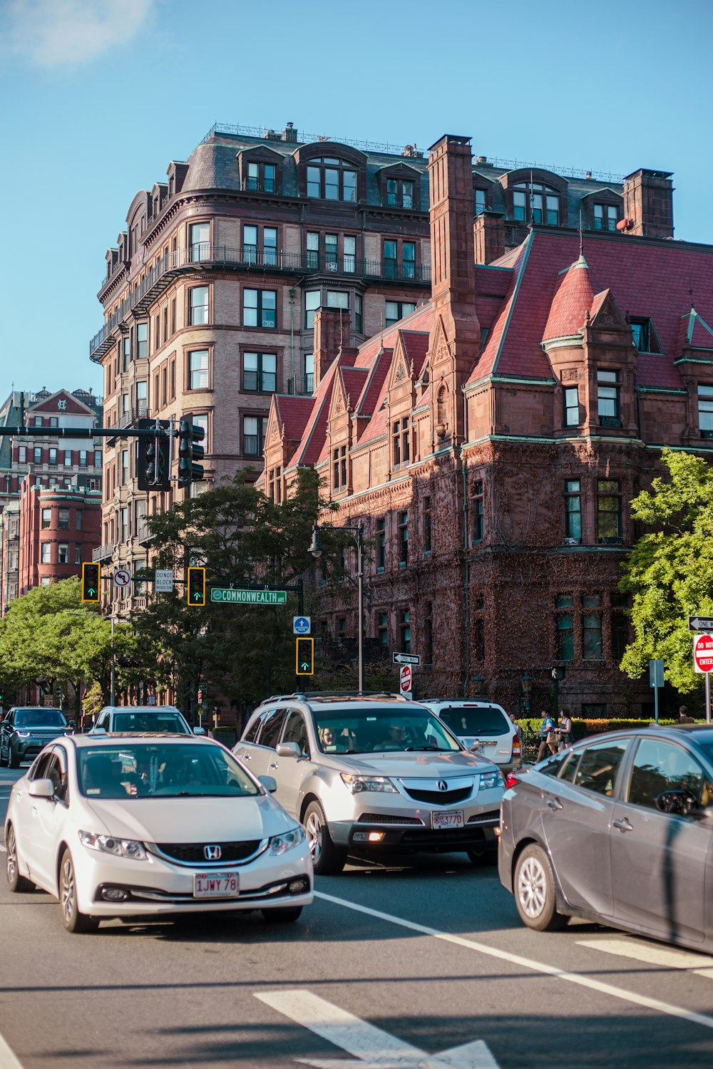 cars on a street