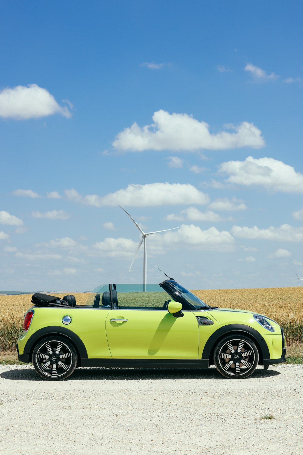 a yellow sports car