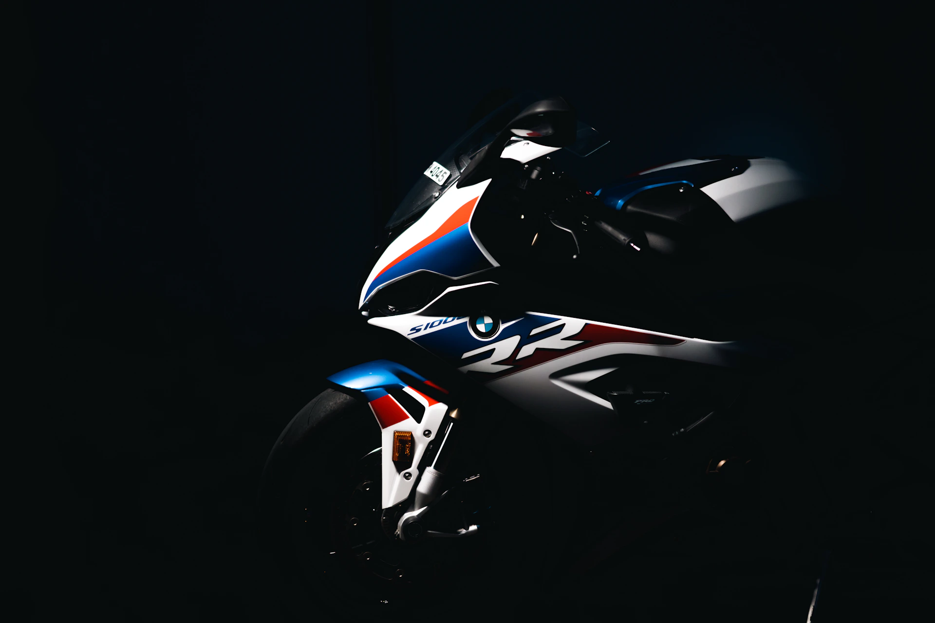 a white and blue race car