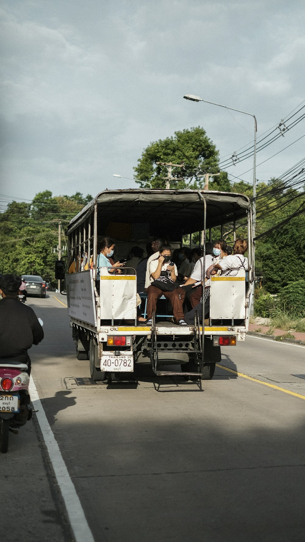 people on a truck