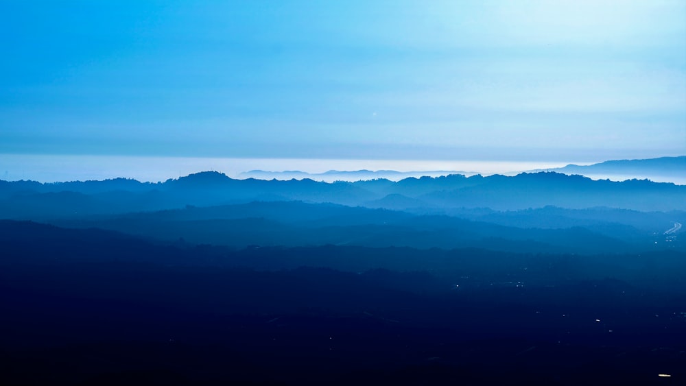 a view of a mountain range