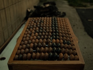 a wood box full of nuts