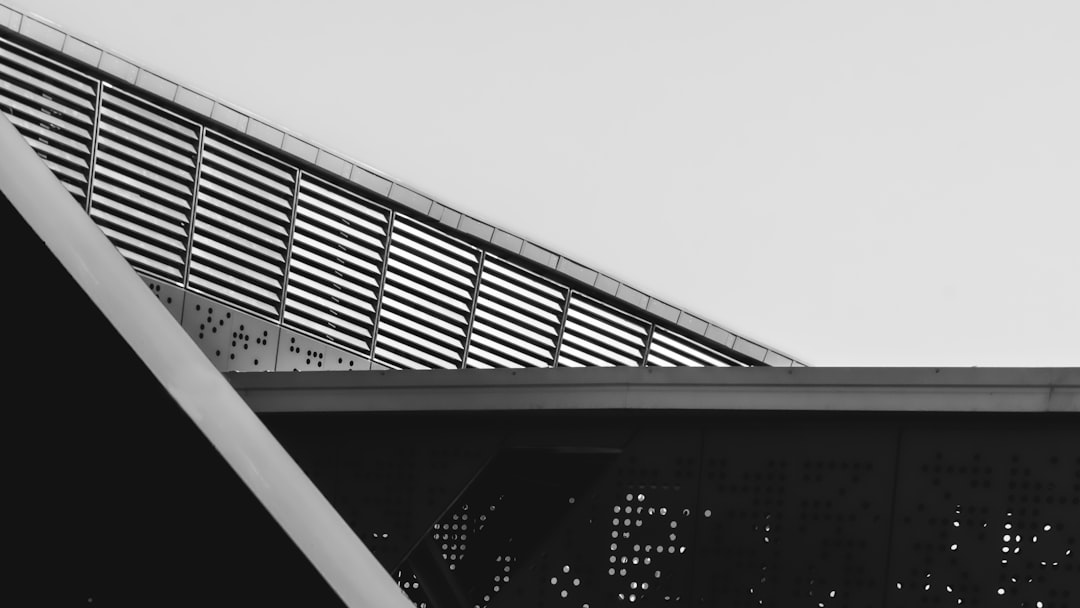 a building with a glass wall,