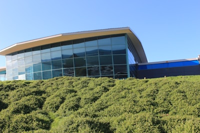 a building with glass windows