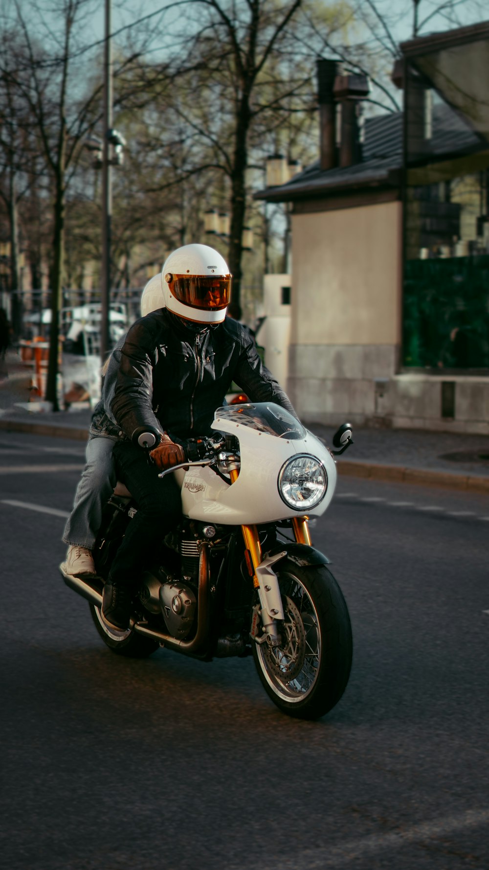 a person riding a motorcycle