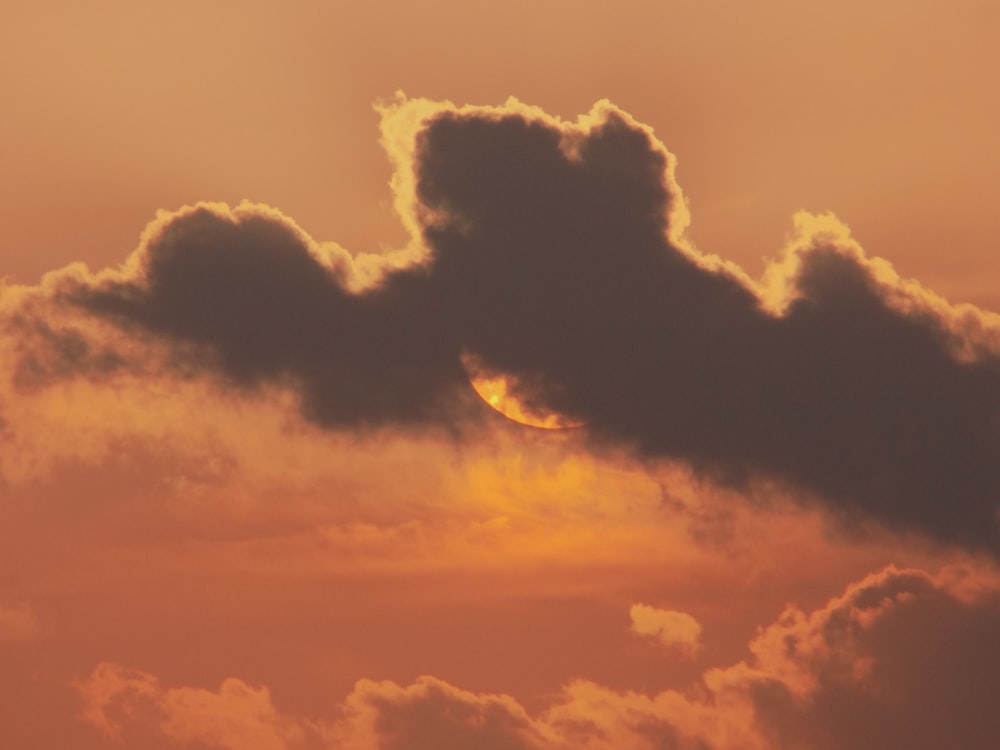 a large cloud in the sky