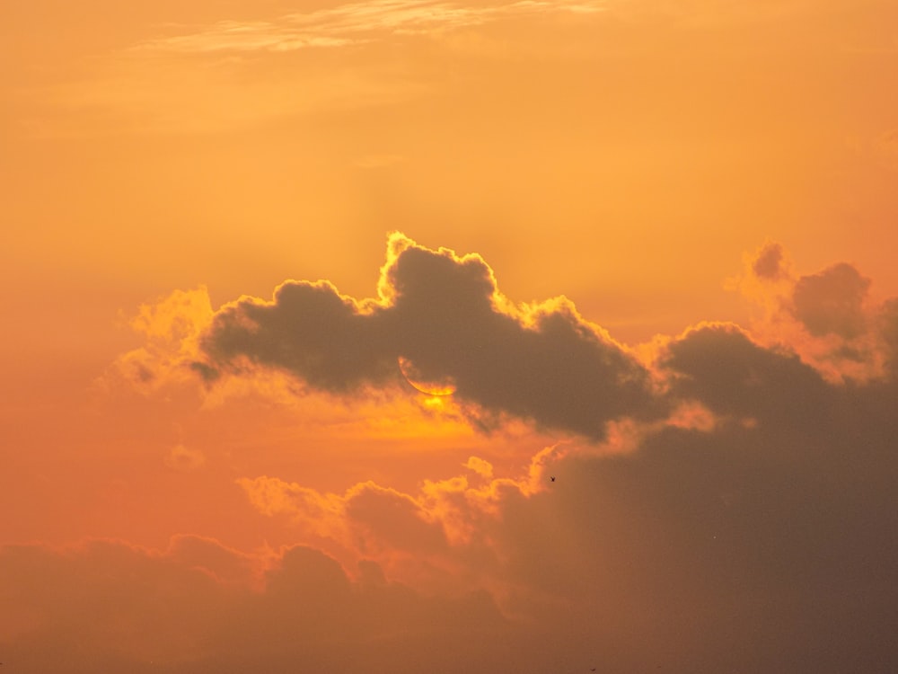 a large cloud in the sky