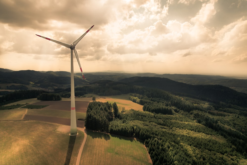 a windmill on a hill