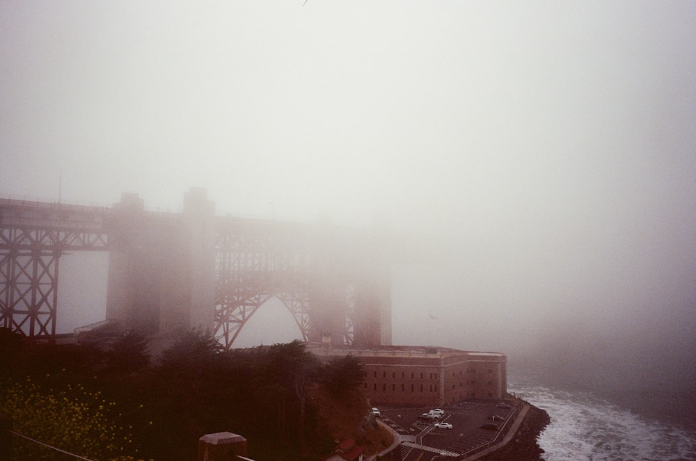 a city with fog